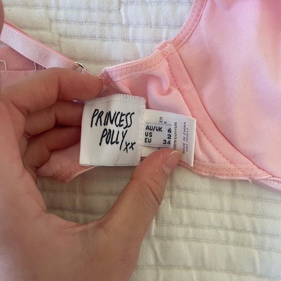 Princess Polly satiny and silky Charmed Bralette in Pink - Picture 2 of 5